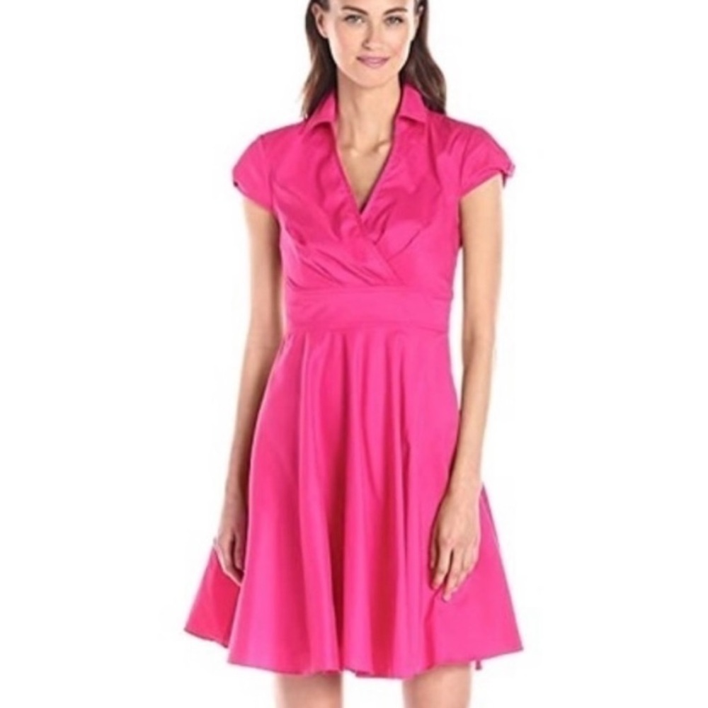 Betsey Johnson retro hot pink dress 8